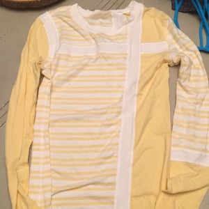 Long sleeve yellow and white